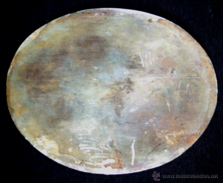 Antig&uuml;edades: PLACA OVAL DE PLATA CON UN GRABADO RELIGIOSO - Foto 4