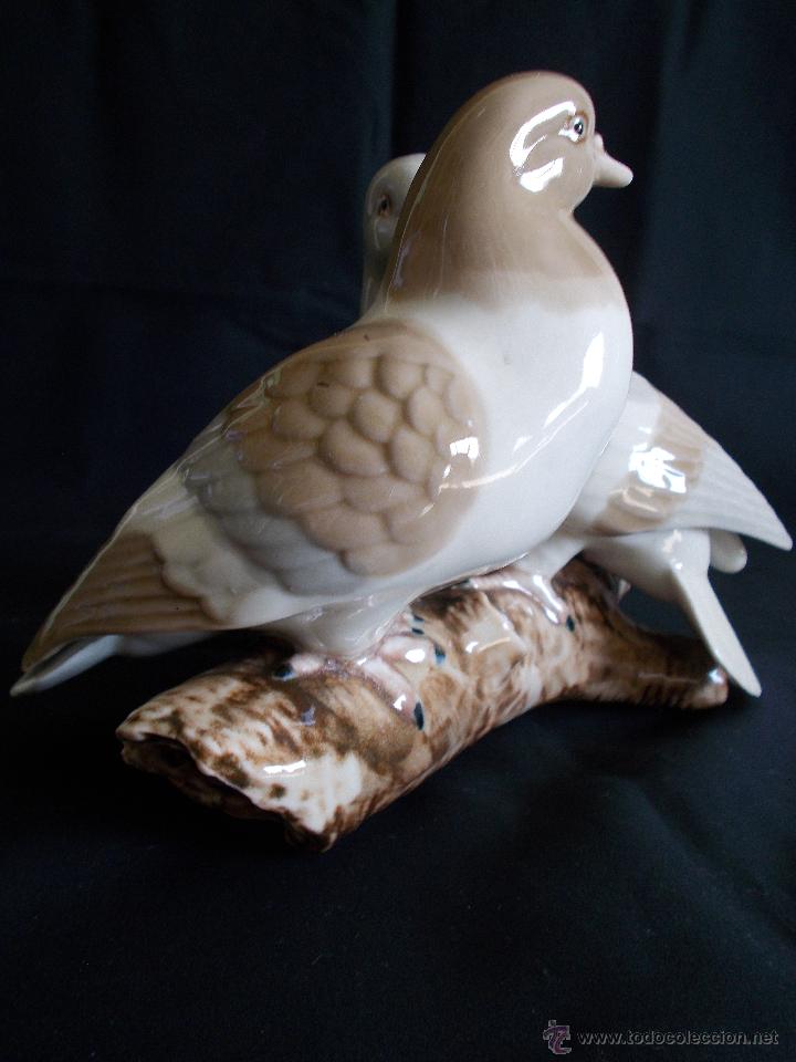 Antig&uuml;edades: BELL&Iacute;SIMA COMPOSICI&Oacute;N EN PORCELANA CLEAN, REPRESENTANDO DOS PALOMAS. - Foto 2