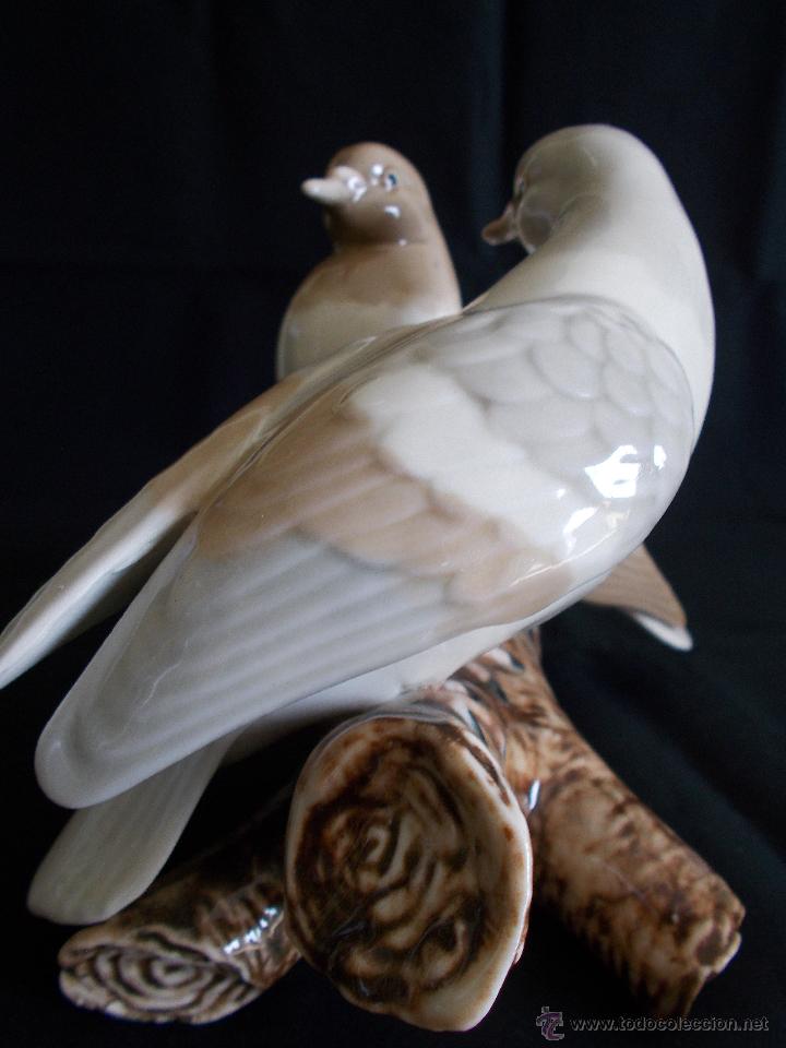 Antig&uuml;edades: BELL&Iacute;SIMA COMPOSICI&Oacute;N EN PORCELANA CLEAN, REPRESENTANDO DOS PALOMAS. - Foto 4