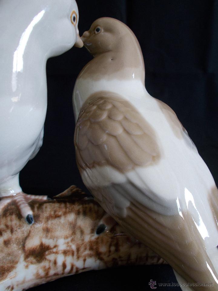 Antig&uuml;edades: BELL&Iacute;SIMA COMPOSICI&Oacute;N EN PORCELANA CLEAN, REPRESENTANDO DOS PALOMAS. - Foto 5