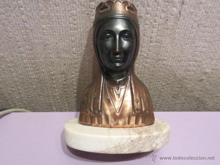 Antig&uuml;edades: busto calamina Virgen de Montserrat - Foto 2