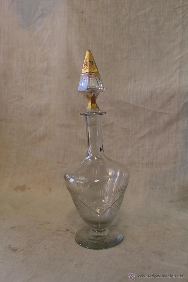 Antig&uuml;edades: botella licarera en cristal tallado - Foto 3