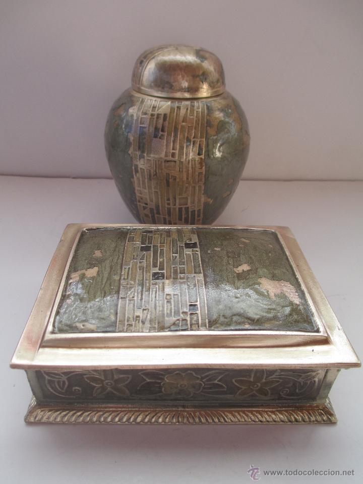 Antig&uuml;edades: JOYERO Y TIBOR DE BRONCE ANTIGUO - Foto 1