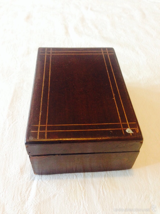 Antig&uuml;edades: Caja en caoba y marqueter&iacute;a - Foto 3