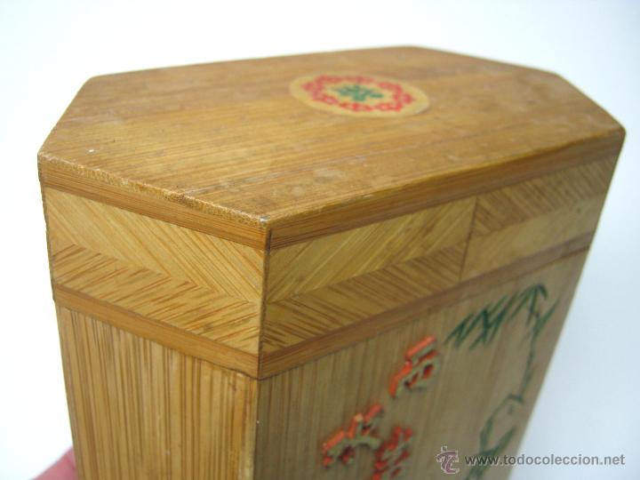 Antig&uuml;edades: Bella caja china bambu - Foto 2