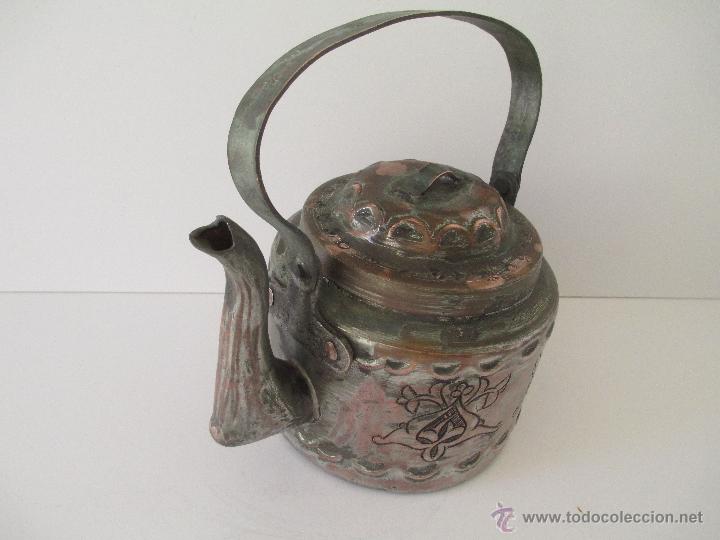 Antig&uuml;edades: TETERA DE METAL ANTIGUA - Foto 3