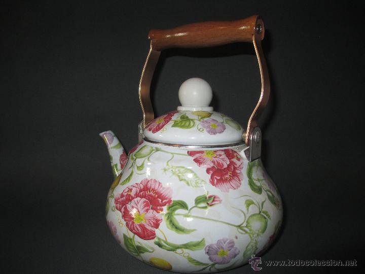 Antig&uuml;edades: CAFETERA PORCELANA Y METAL - Foto 3