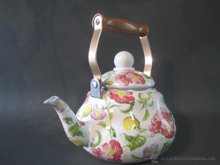 Antig&uuml;edades: CAFETERA PORCELANA Y METAL - Foto 4