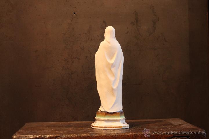 Antig&uuml;edades: VIRGEN DE LOURDES BISCUIT, S. XIX - Foto 2