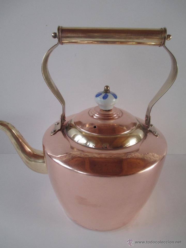 Antig&uuml;edades: CAFETERA ANTIGUA DE COBRE - Foto 2