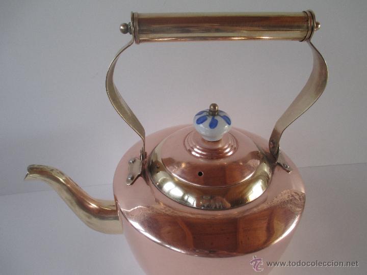 Antig&uuml;edades: CAFETERA ANTIGUA DE COBRE - Foto 3