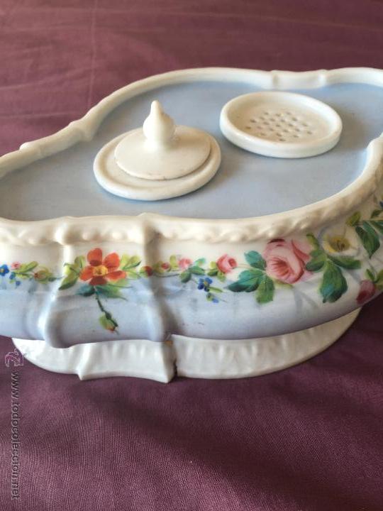 Antig&uuml;edades: ESCRIBANIA PORCELANA - Foto 2