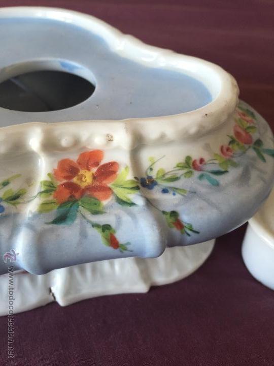 Antig&uuml;edades: ESCRIBANIA PORCELANA - Foto 3