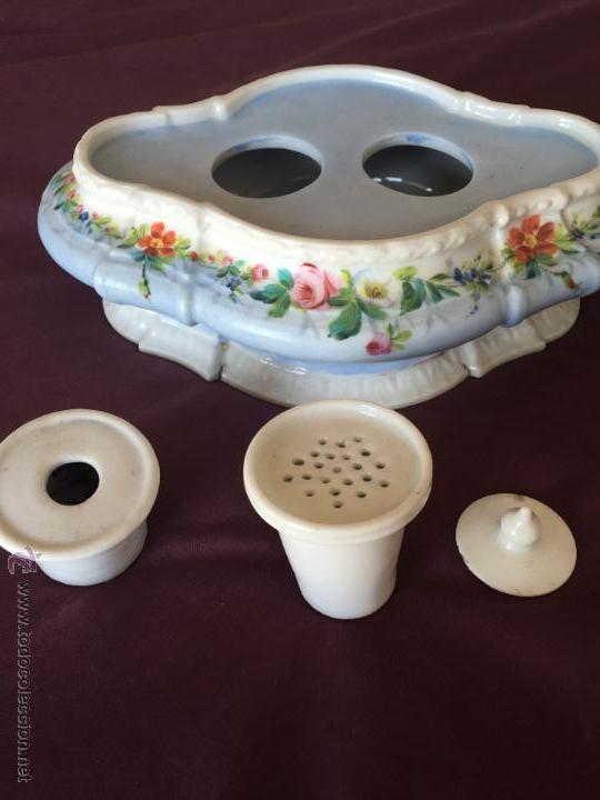 Antig&uuml;edades: ESCRIBANIA PORCELANA - Foto 4