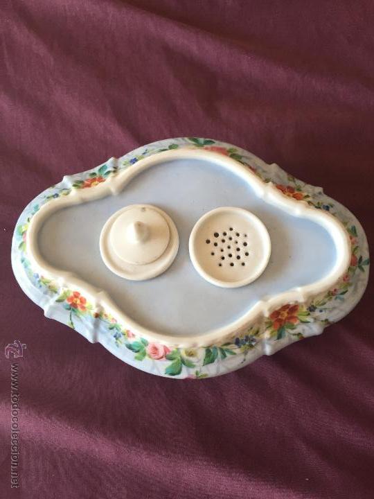 Antig&uuml;edades: ESCRIBANIA PORCELANA - Foto 6