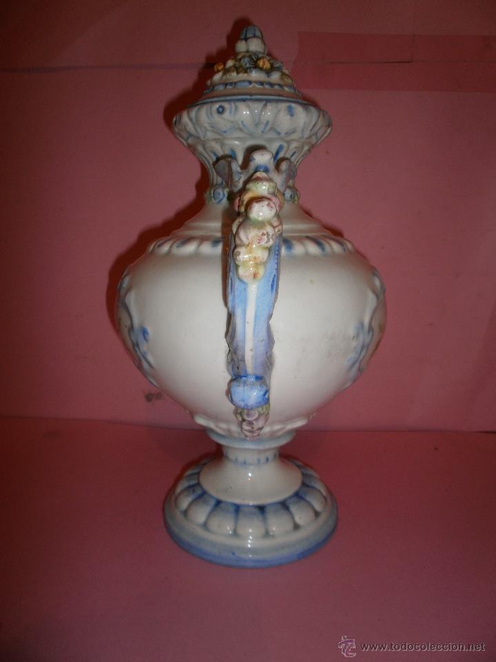 Antig&uuml;edades: JARRON DE CERAMICA PARA CENTRO DE MESA  S-XIX - Foto 2