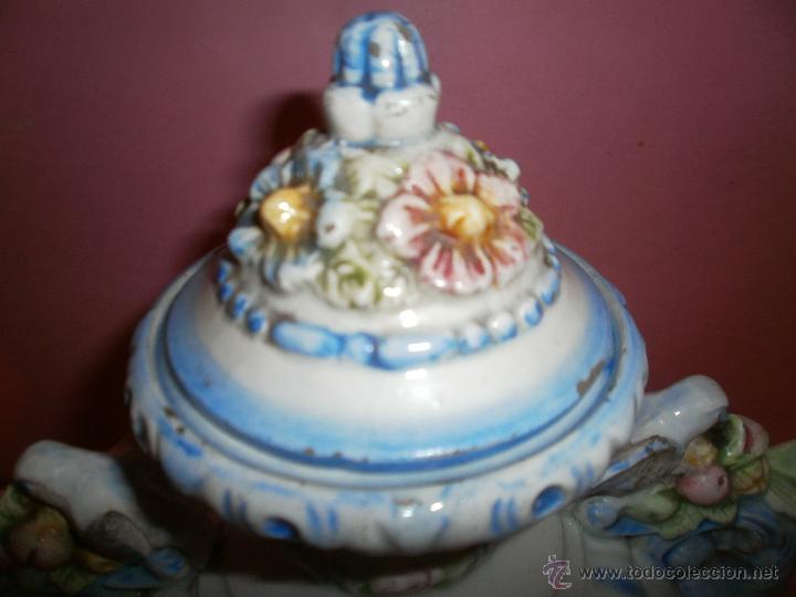 Antig&uuml;edades: JARRON DE CERAMICA PARA CENTRO DE MESA  S-XIX - Foto 6