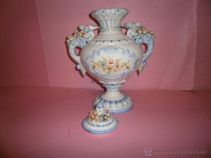 Antig&uuml;edades: JARRON DE CERAMICA PARA CENTRO DE MESA  S-XIX - Foto 8