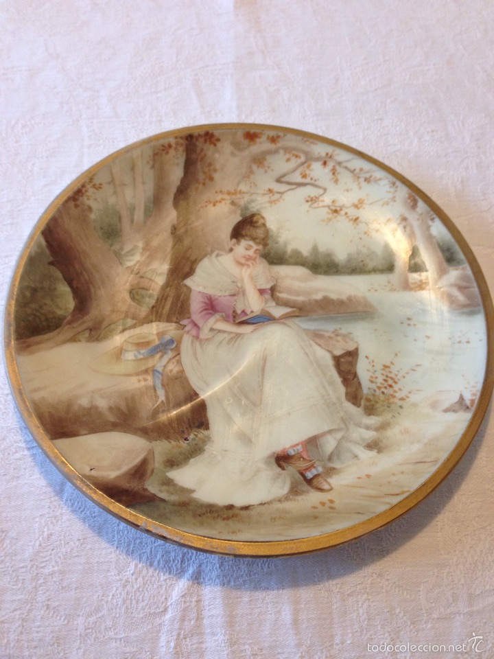 Antig&uuml;edades: Plato de porcelana - Foto 1