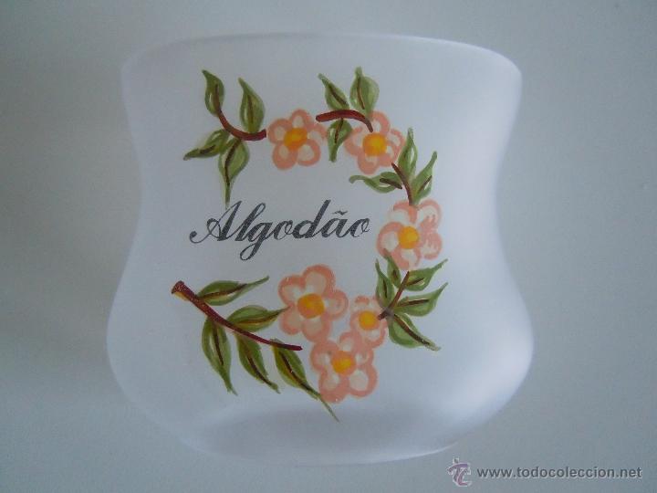 Antig&uuml;edades: FRASCO PARA ALGODON EN CRISTAL GLASEADO - Foto 1