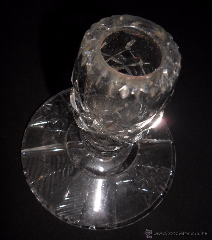 Antig&uuml;edades: Pareja candelabros cristal - Foto 5