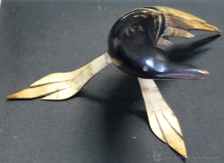 Antig&uuml;edades: CUERNO TALLADO EN FORMA DE P&Aacute;JARO - Foto 2