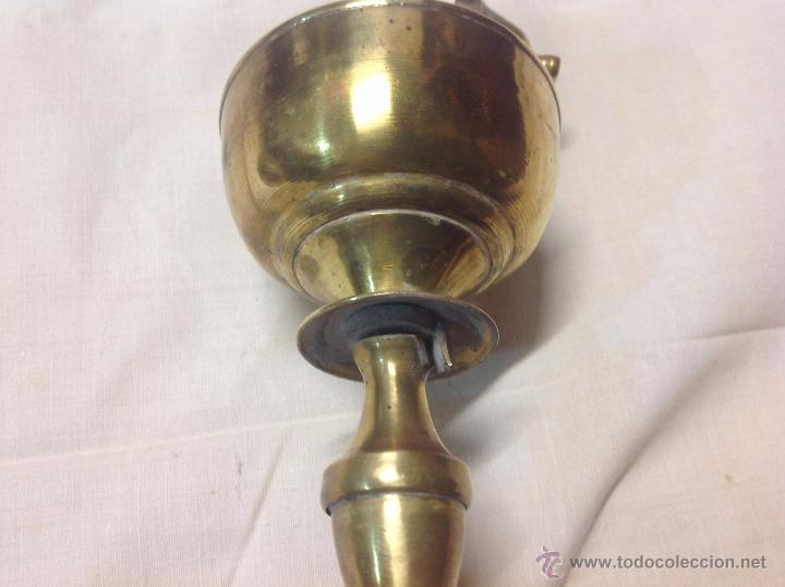 Antig&uuml;edades: candil velon llumeta de bronce - Foto 3