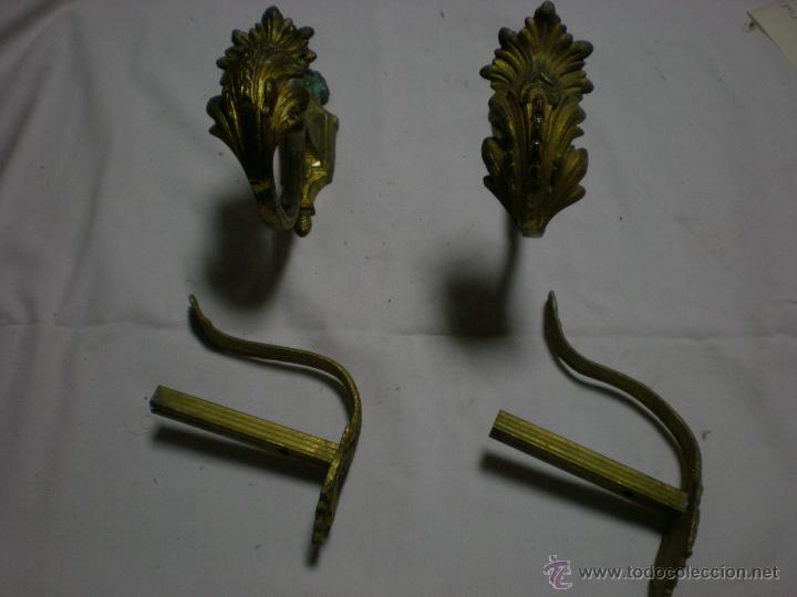 Antiques: PAREJA DE SOPORTES PARA CORTINAS