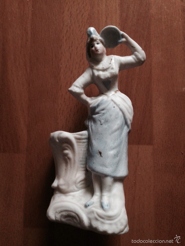 Antig&uuml;edades: Figura de biscuit.12 cm - Foto 1