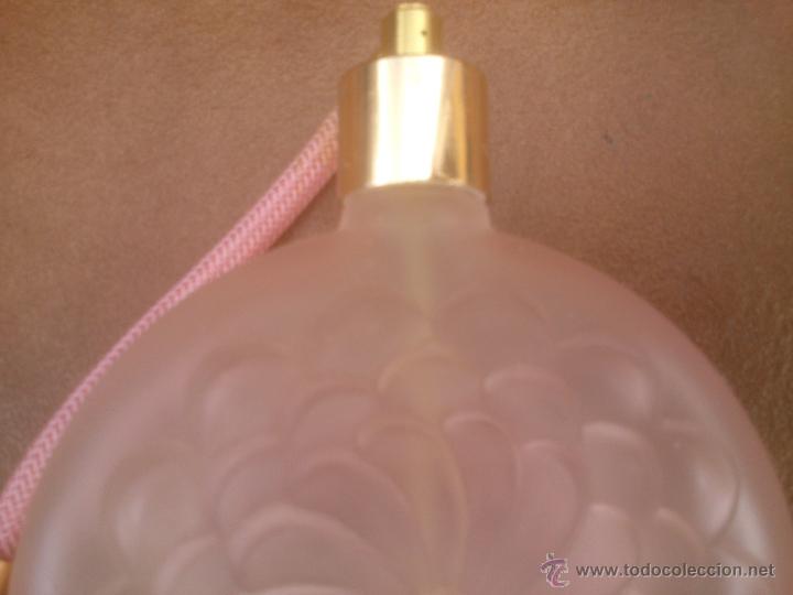 Antig&uuml;edades: PERFUMERO ANTIGUO DE CRISTAL ROSA - Foto 2