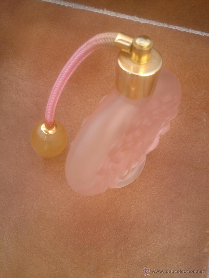 Antig&uuml;edades: PERFUMERO ANTIGUO DE CRISTAL ROSA - Foto 3