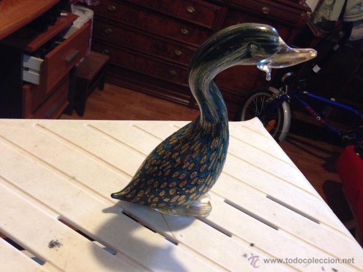 Antig&uuml;edades: pato o oca en cristal de murano, mirala - Foto 1