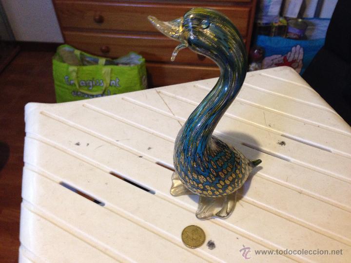 Antig&uuml;edades: pato o oca en cristal de murano, mirala - Foto 2