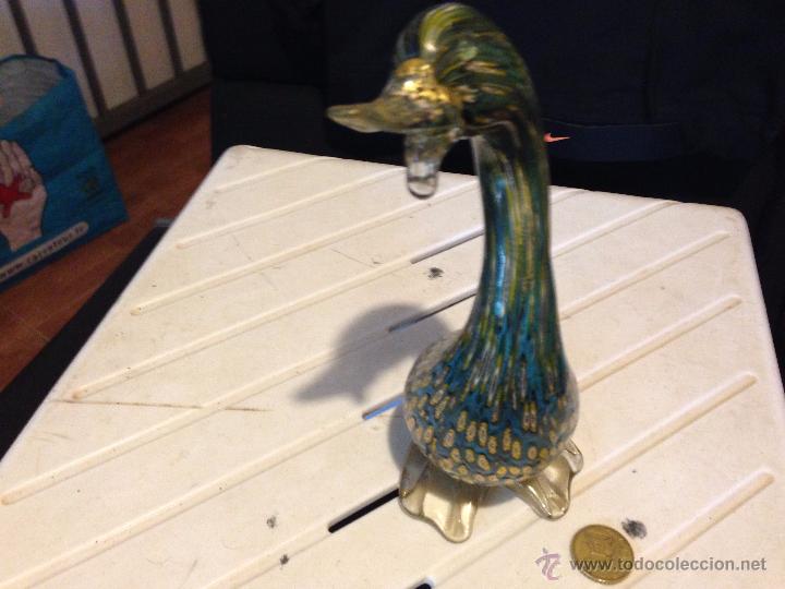 Antig&uuml;edades: pato o oca en cristal de murano, mirala - Foto 3