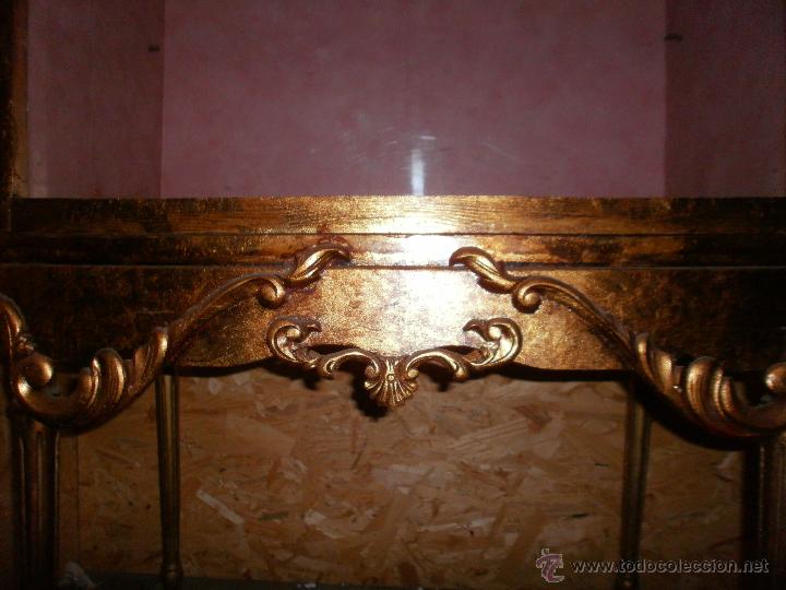 Antig&uuml;edades: VITRINA ESTILO LUIS XV ESTILO IMPERIO AL PAN DE ORO - Foto 21