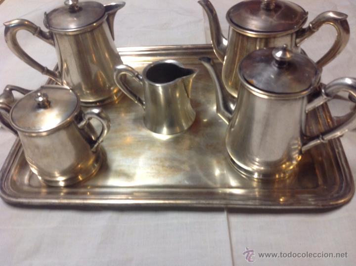 Antig&uuml;edades: juego de cafe plateado - Foto 2