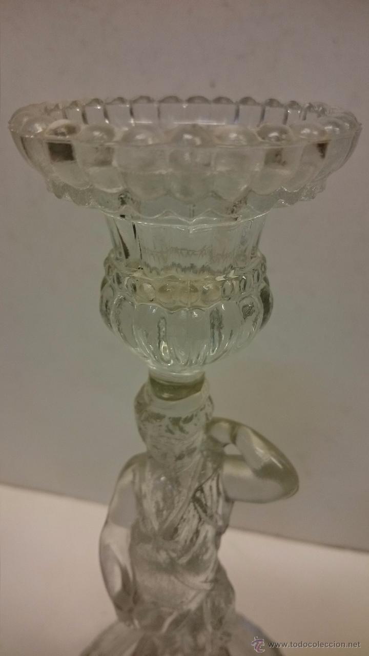 Antig&uuml;edades: CANDELABRO  DE CRISTALCON FIGURA - Foto 3