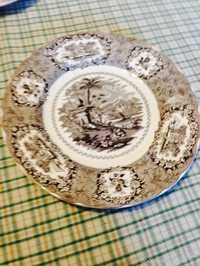 Antig&uuml;edades: Fant&aacute;stico trio de platos ingleses - Foto 2