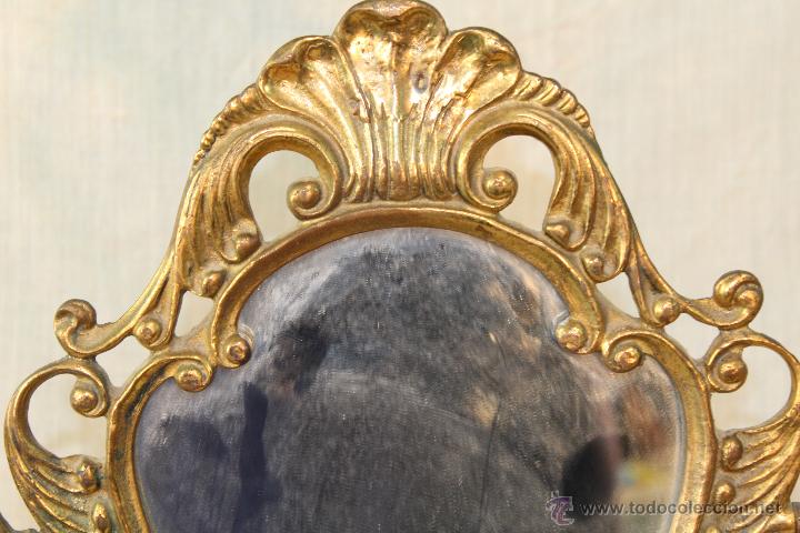 Antig&uuml;edades: ESPEJO DE SOBREMESA EN BRONCE - Foto 4