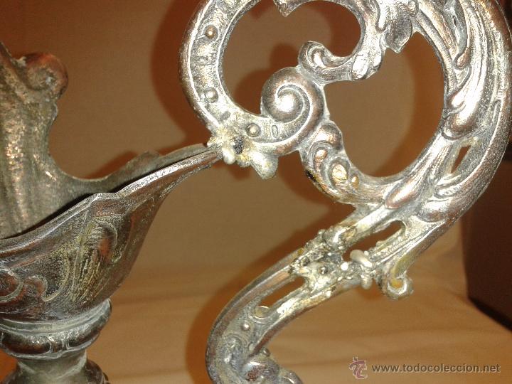Antig&uuml;edades: Pareja jarrones de calamina - Foto 11