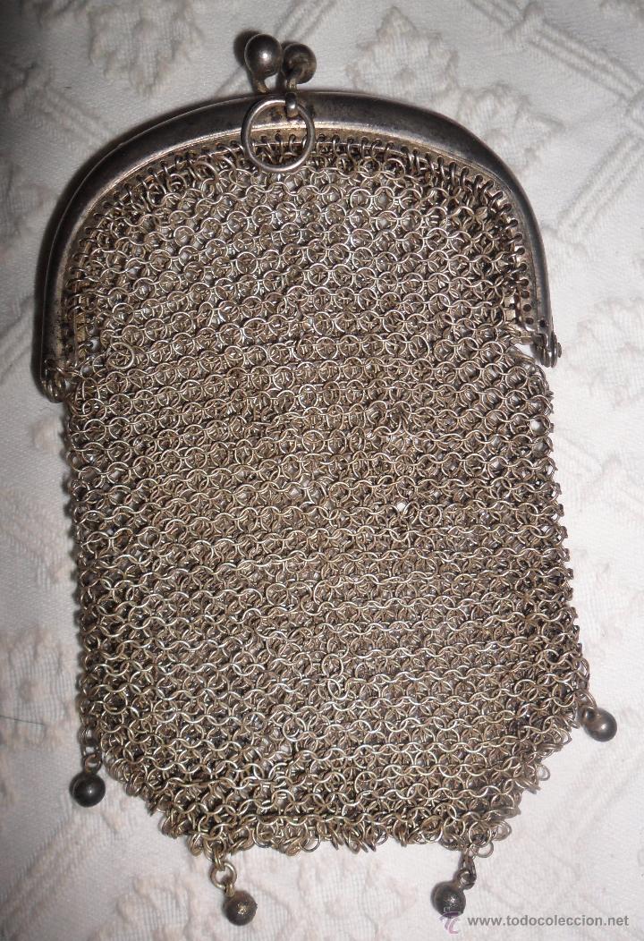 Antig&uuml;edades: Antiguo bolso monedero malla - Foto 1