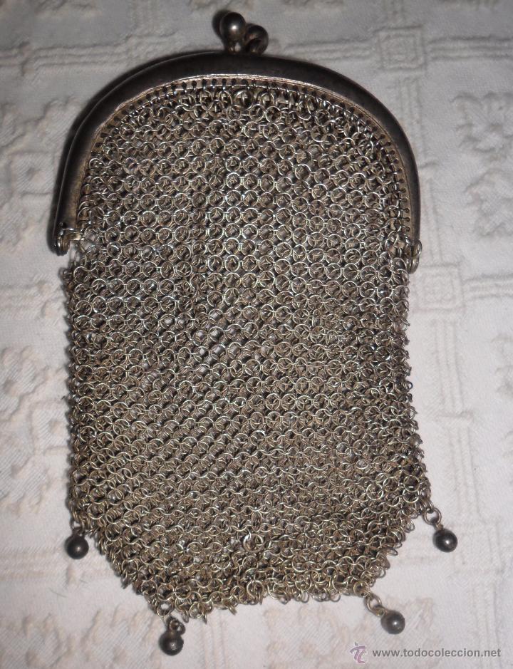 Antig&uuml;edades: Antiguo bolso monedero malla - Foto 6