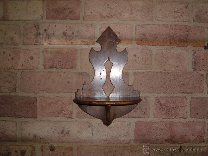 Antiquit&eacute;s: Peana en madera de Caoba altura 29,5cm base 19X11cm