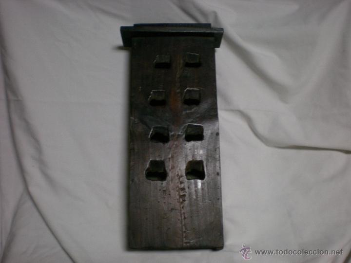Antig&uuml;edades: ANTIGUO SOPORTE DE MADERA PARA CUBIERTOS - Foto 3