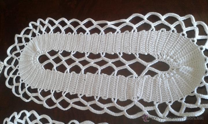 Antig&uuml;edades: CONJUNTO DE 5 PA&Ntilde;ITOS DE CROCHET. - Foto 3