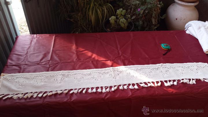 Antiques: antigua puntilla ,  cenefa o tapete