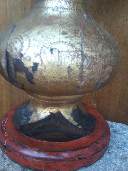 Antig&uuml;edades: GRAN PIEZA FLORERO DE MADERA. - Foto 6