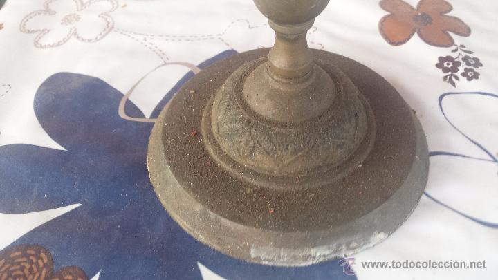Antig&uuml;edades: antiguo quinque de laton - Foto 4