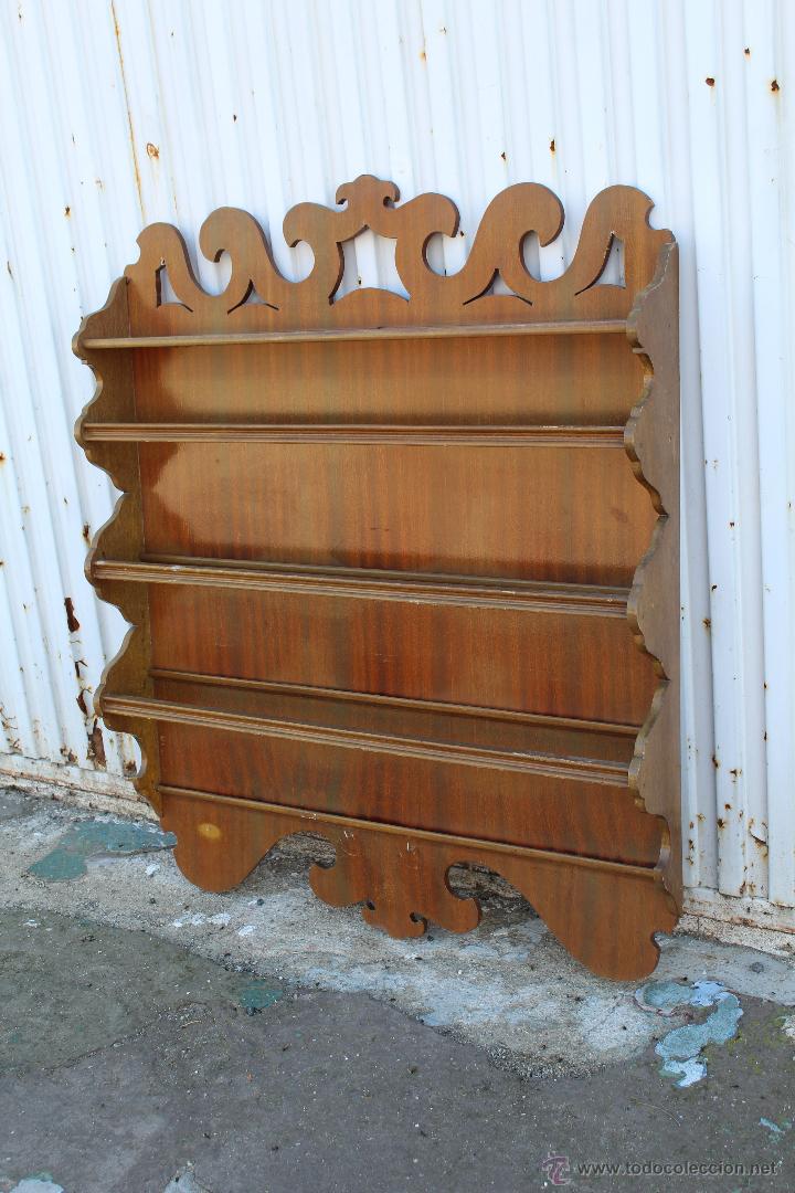 Antig&uuml;edades: REPISA - PLATERA EN MADERA - Foto 2