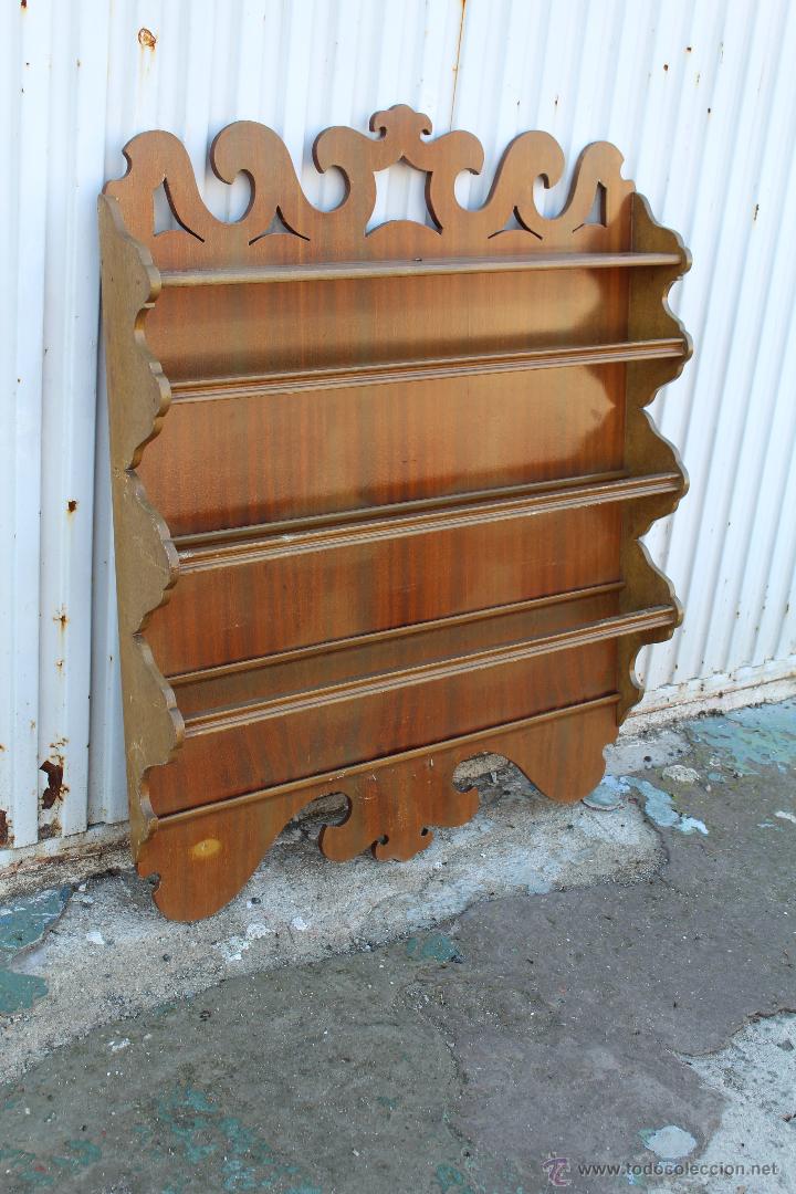 Antig&uuml;edades: REPISA - PLATERA EN MADERA - Foto 5